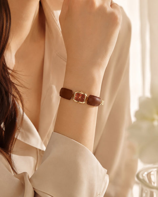 Champagne Classic Watch - Red